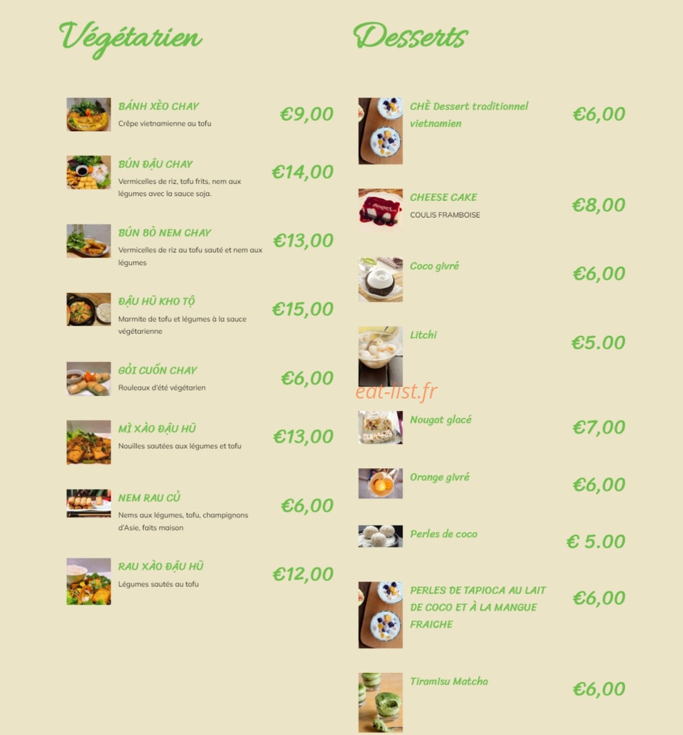 Pho Vietnam — carte page 5