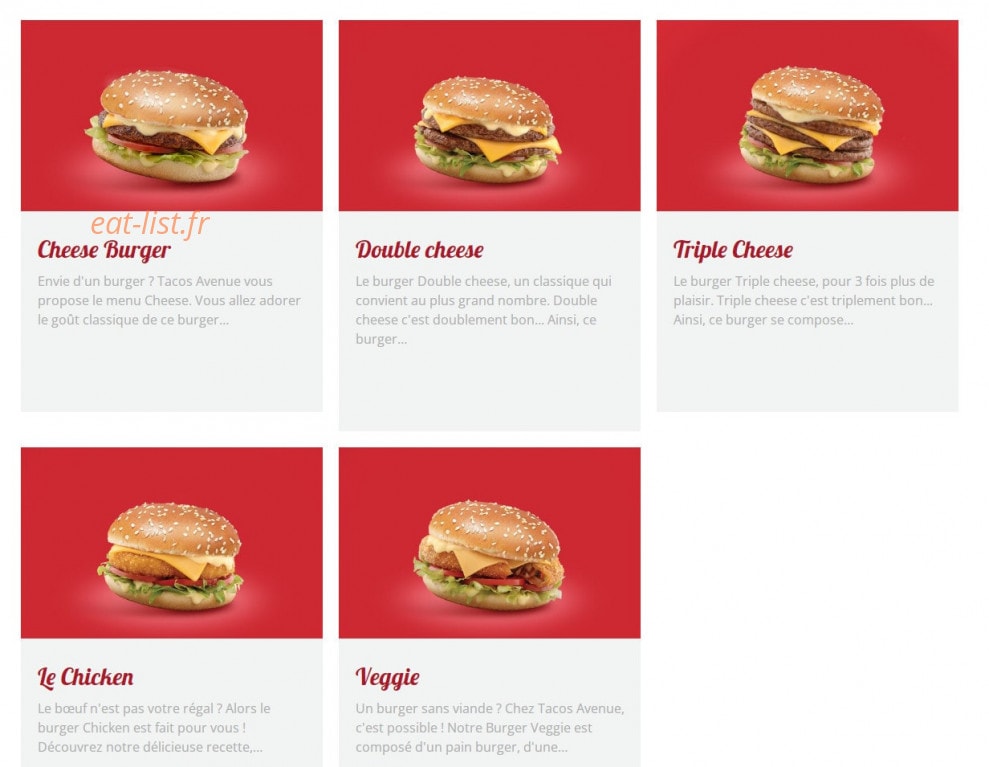 Tacos Avenue — carte page 2