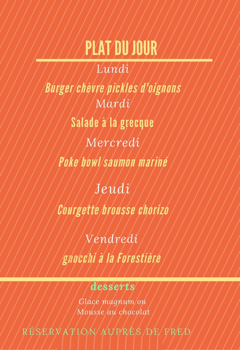 A Table — carte page 1