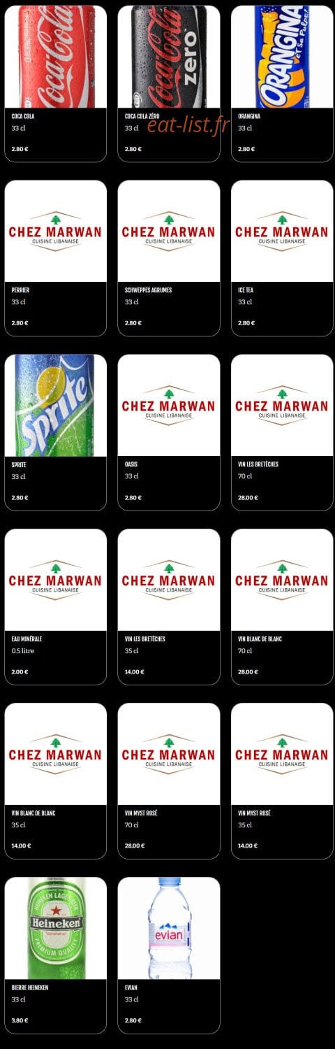 Chez Marwan — carte page 8