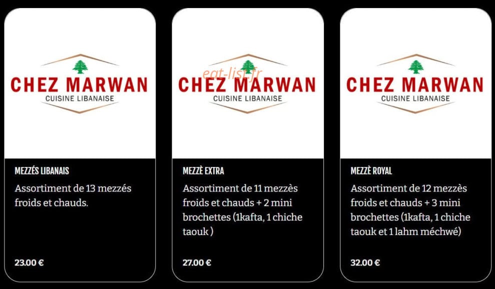 Chez Marwan — carte page 5