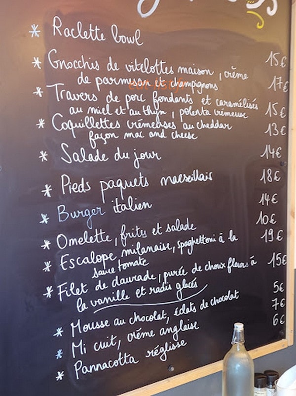 Chez Nana — carte page 1