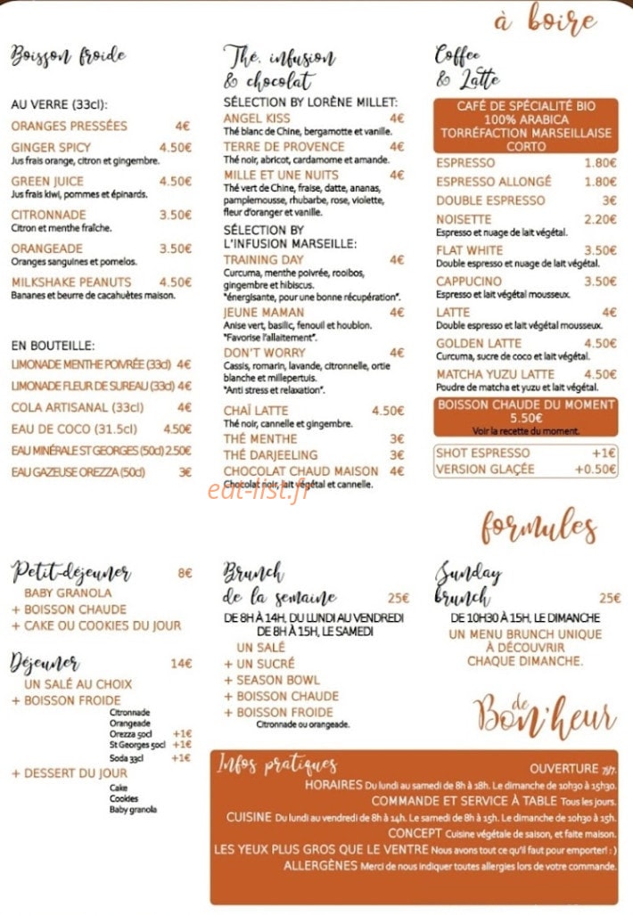 De Bon'heur — carte page 1