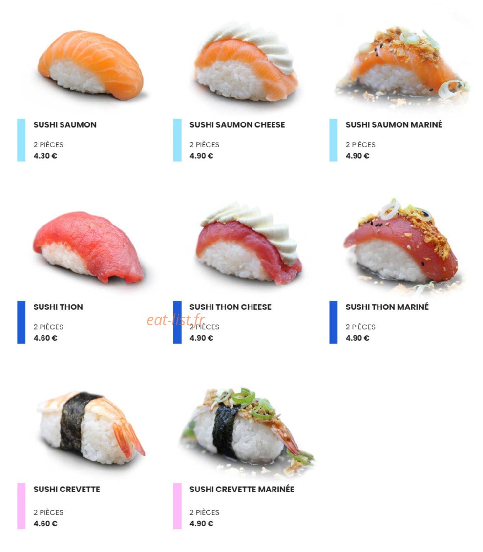 Easy Sushi — carte page 2