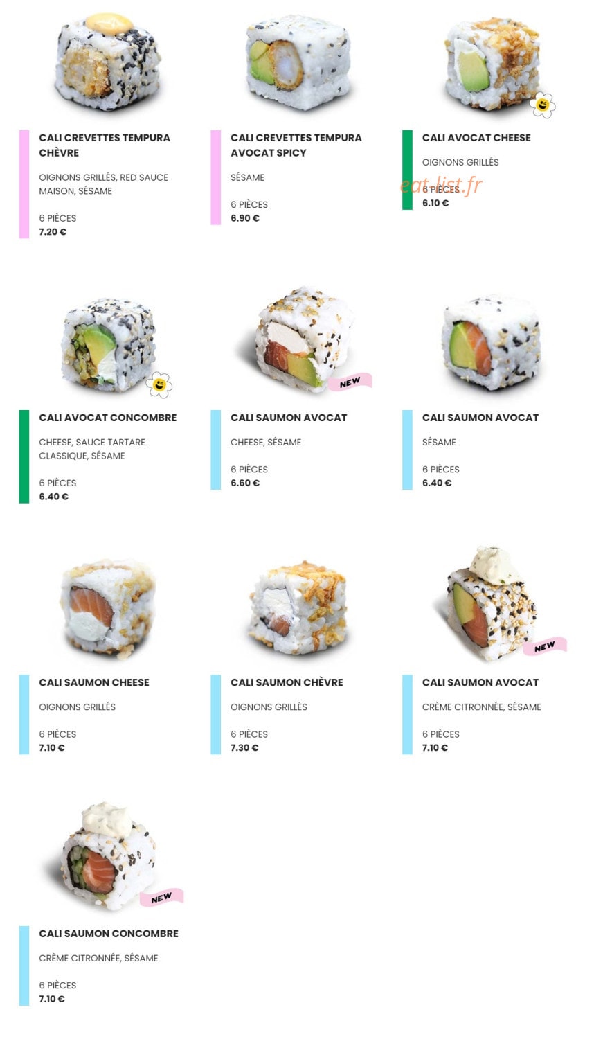 Easy Sushi — carte page 6