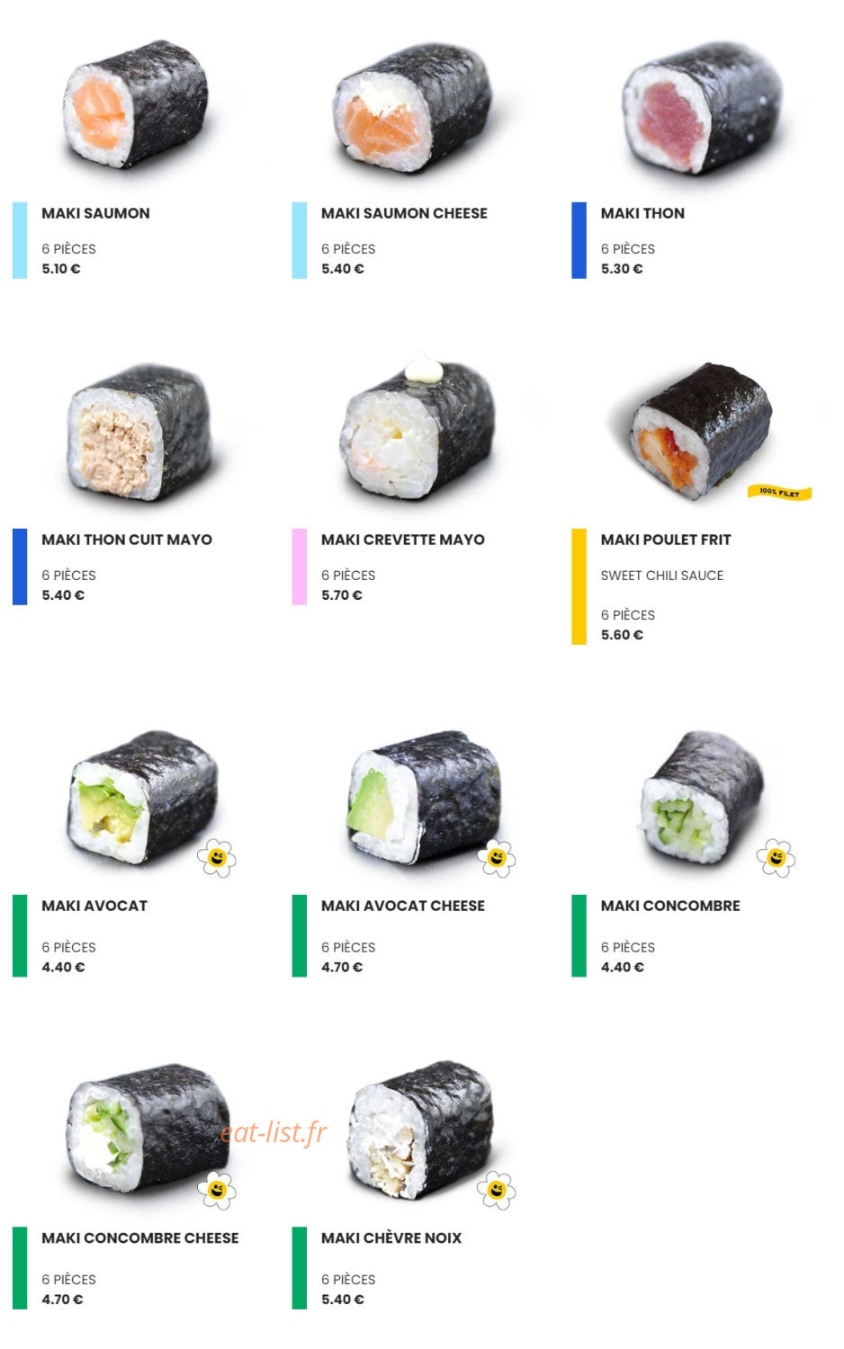 Easy Sushi — carte page 3