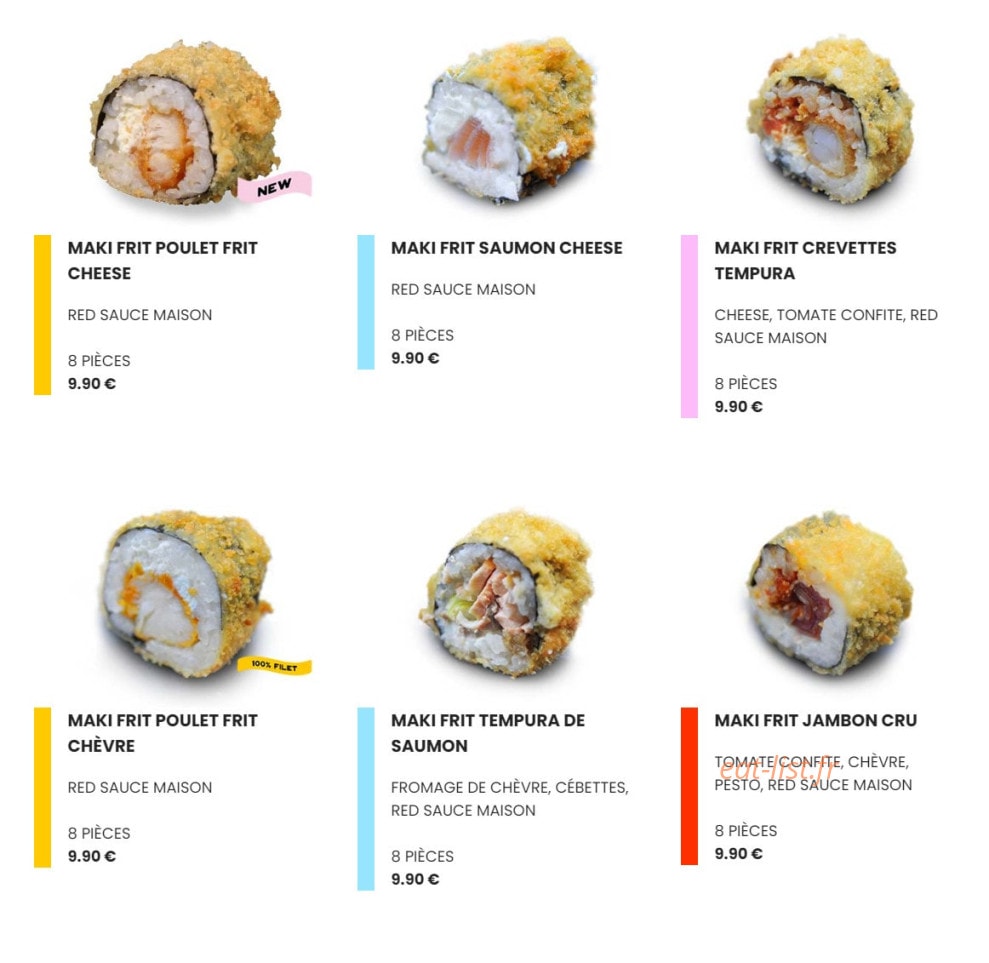 Easy Sushi — carte page 4