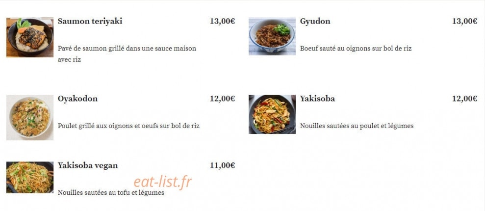 Itamae — carte page 5