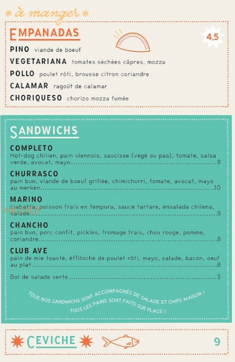 La Santita — carte page 3