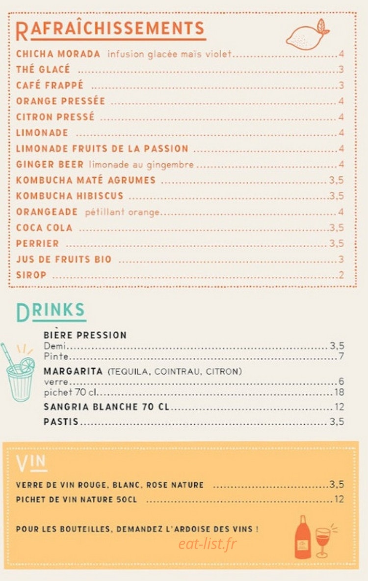 La Santita — carte page 5