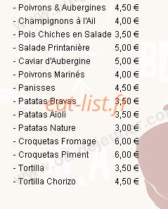La tasca — carte page 1