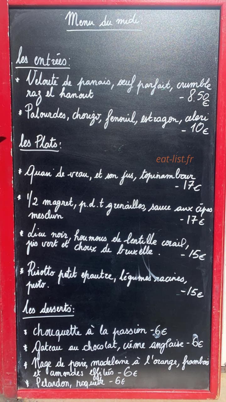 Le Trois Quarts — carte page 1