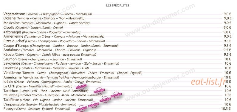 Le Venitien — carte page 4