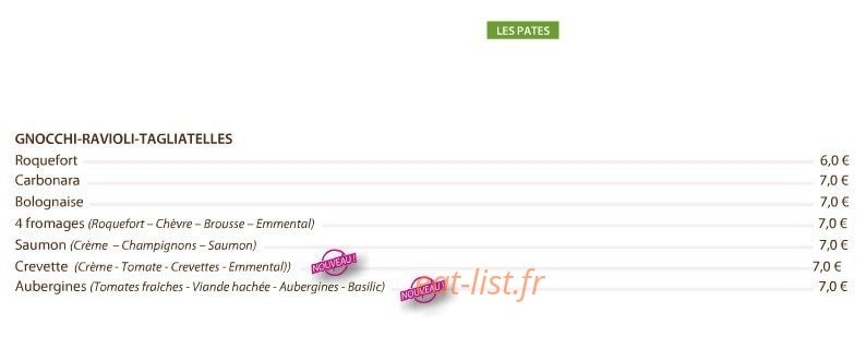 Le Venitien — carte page 5