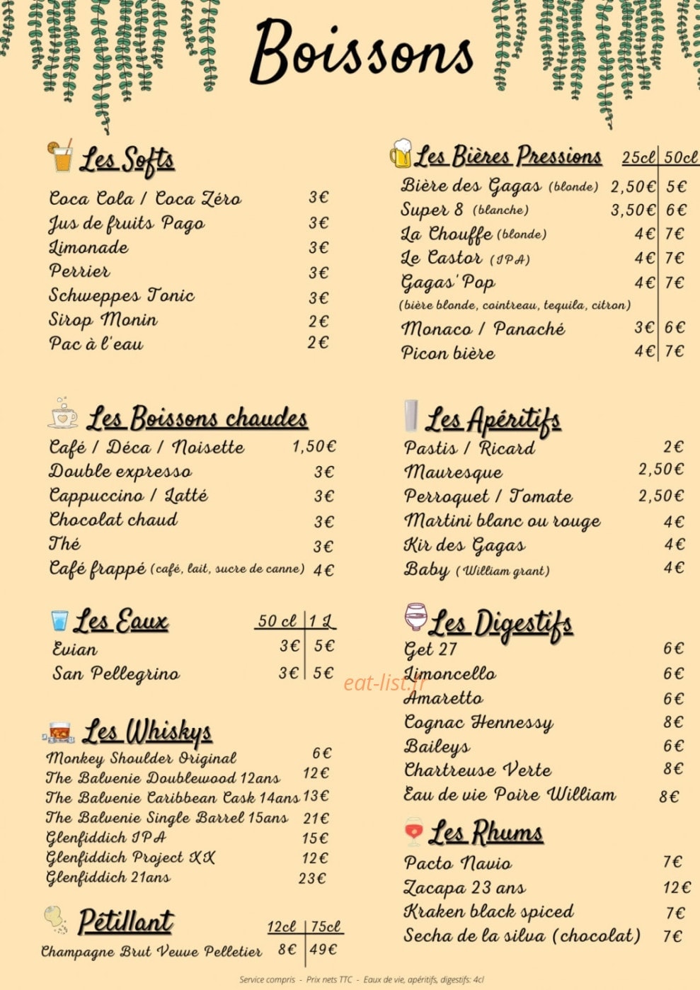 Les Gagas — carte page 5