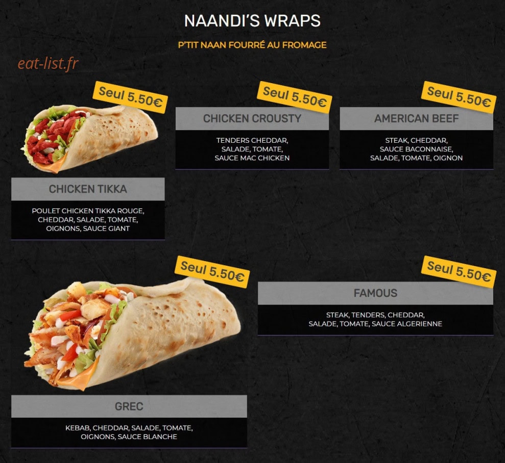 Naandi's — carte page 5