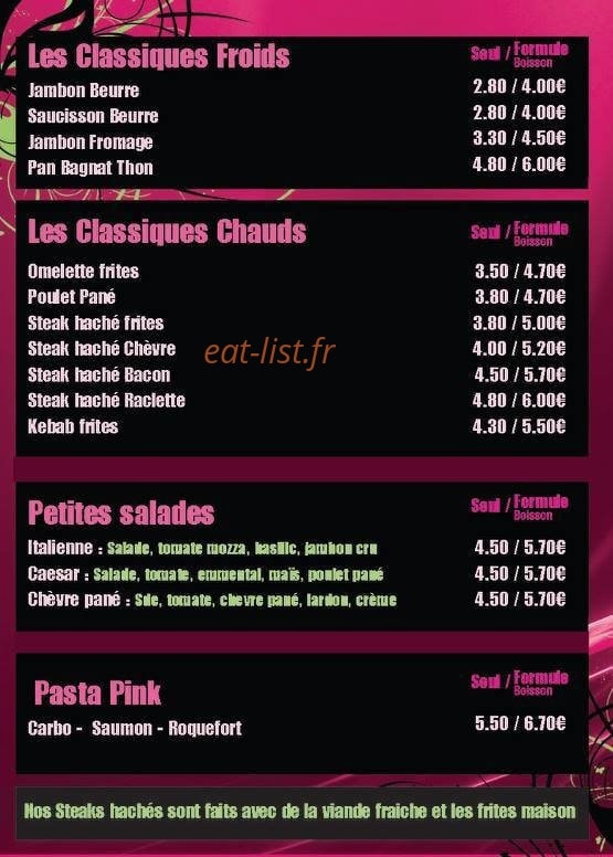 Pink Hornet — carte page 1