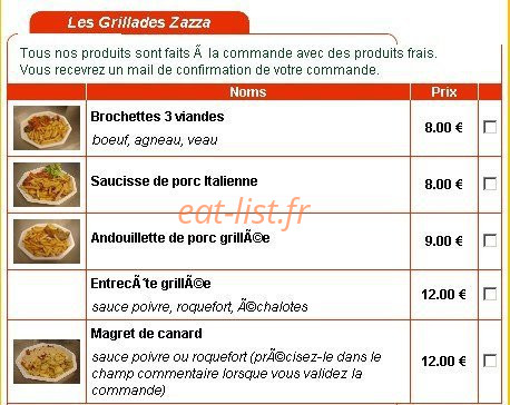 Pizza zazza — carte page 6
