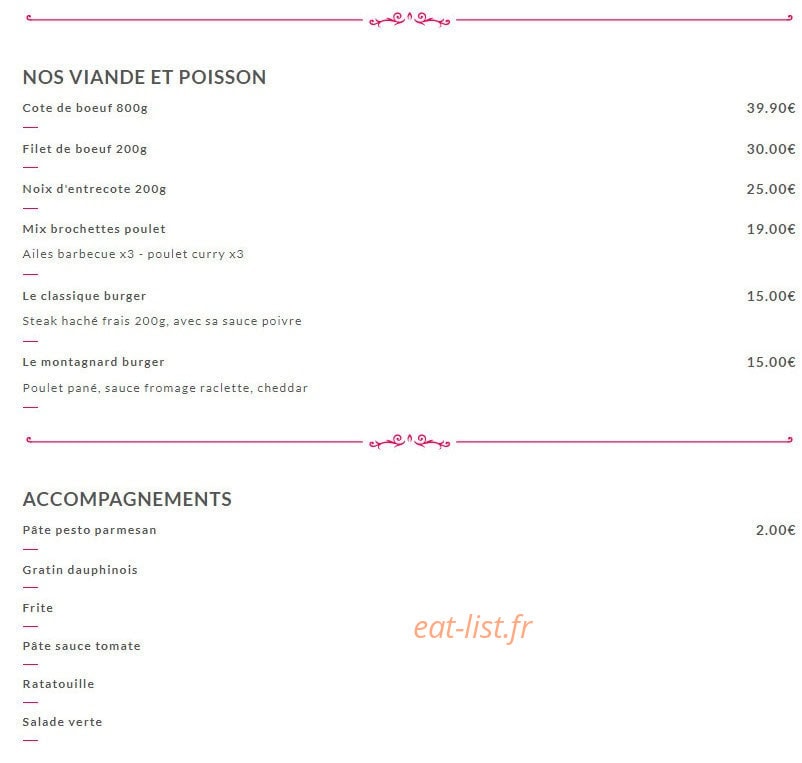 Restaurant le medusa — carte page 2