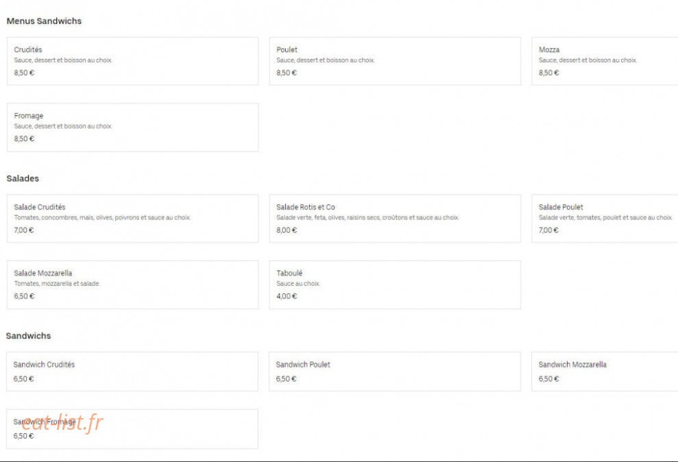 Rotis and Co — carte page 2