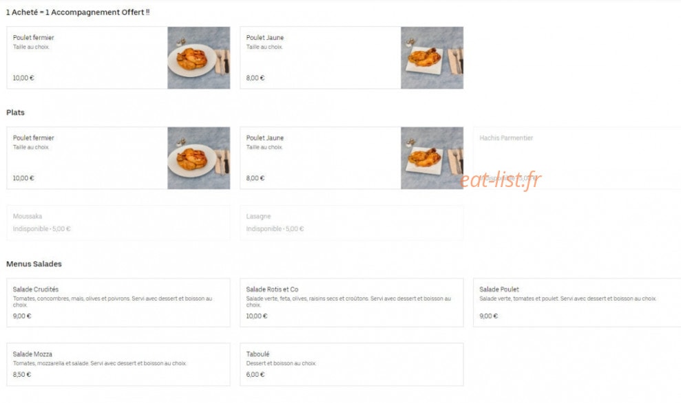 Rotis and Co — carte page 1