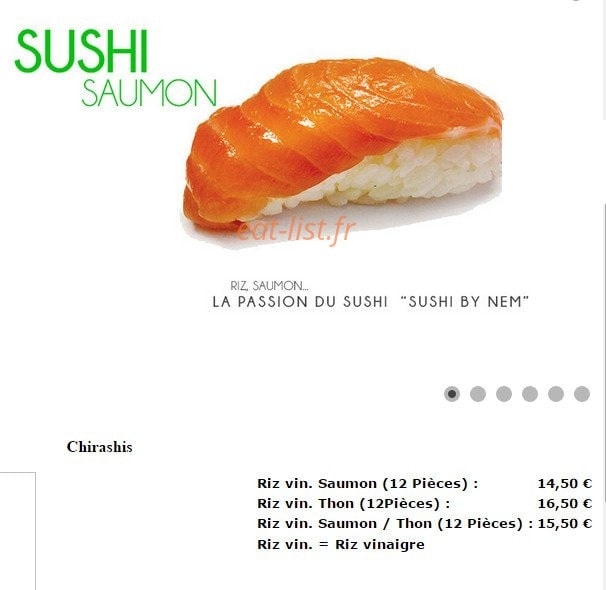 Sushi by nem — carte page 7