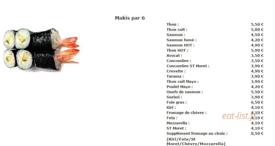 Sushi by nem — carte page 2