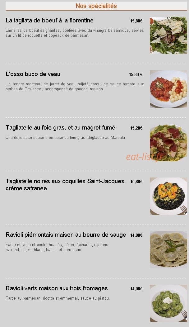 Al Dente — carte page 4