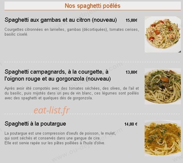 Al Dente — carte page 3
