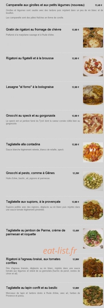 Al Dente — carte page 2