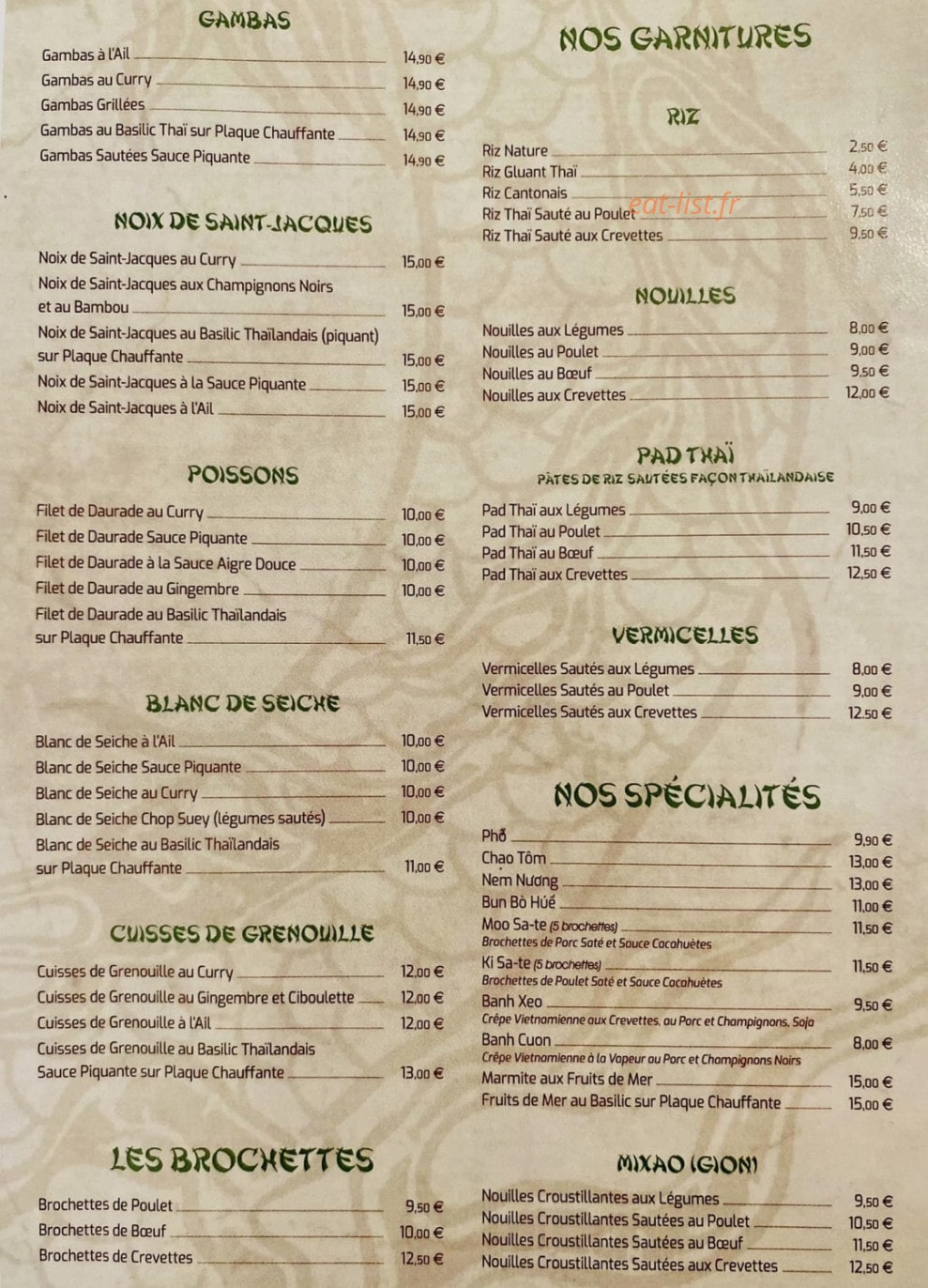 Au Viet Thai — carte page 2
