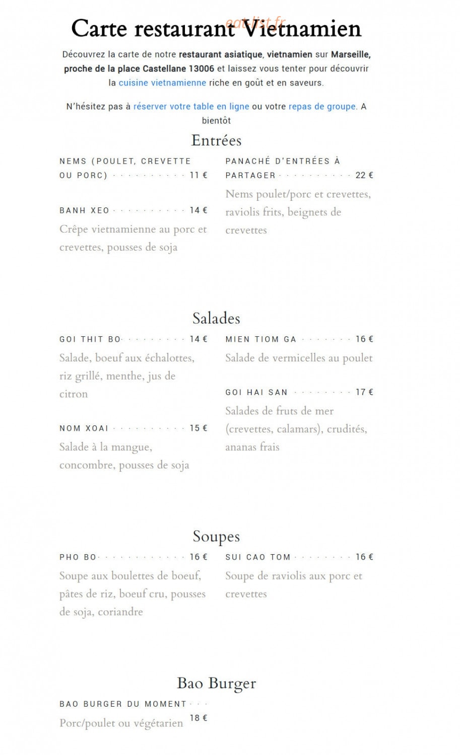 Bao — carte page 1