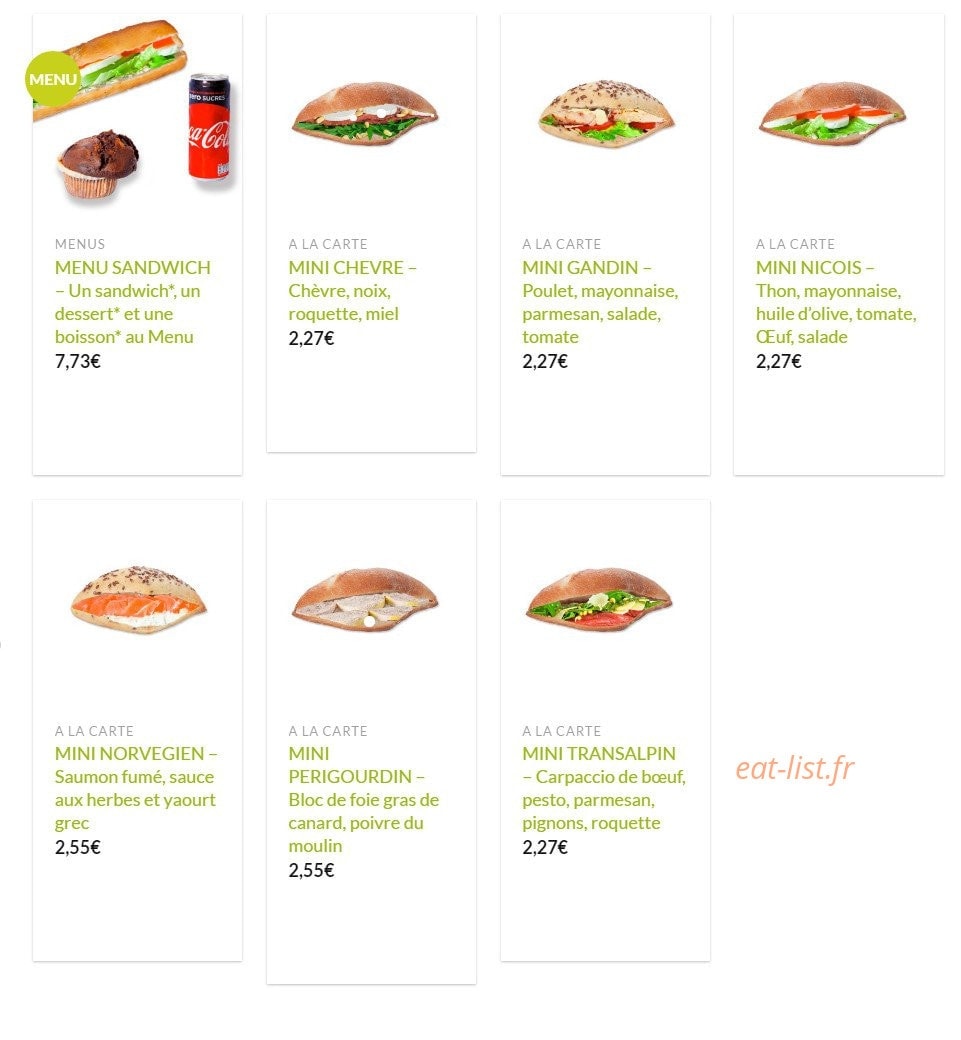 Bistro Massilia — carte page 2
