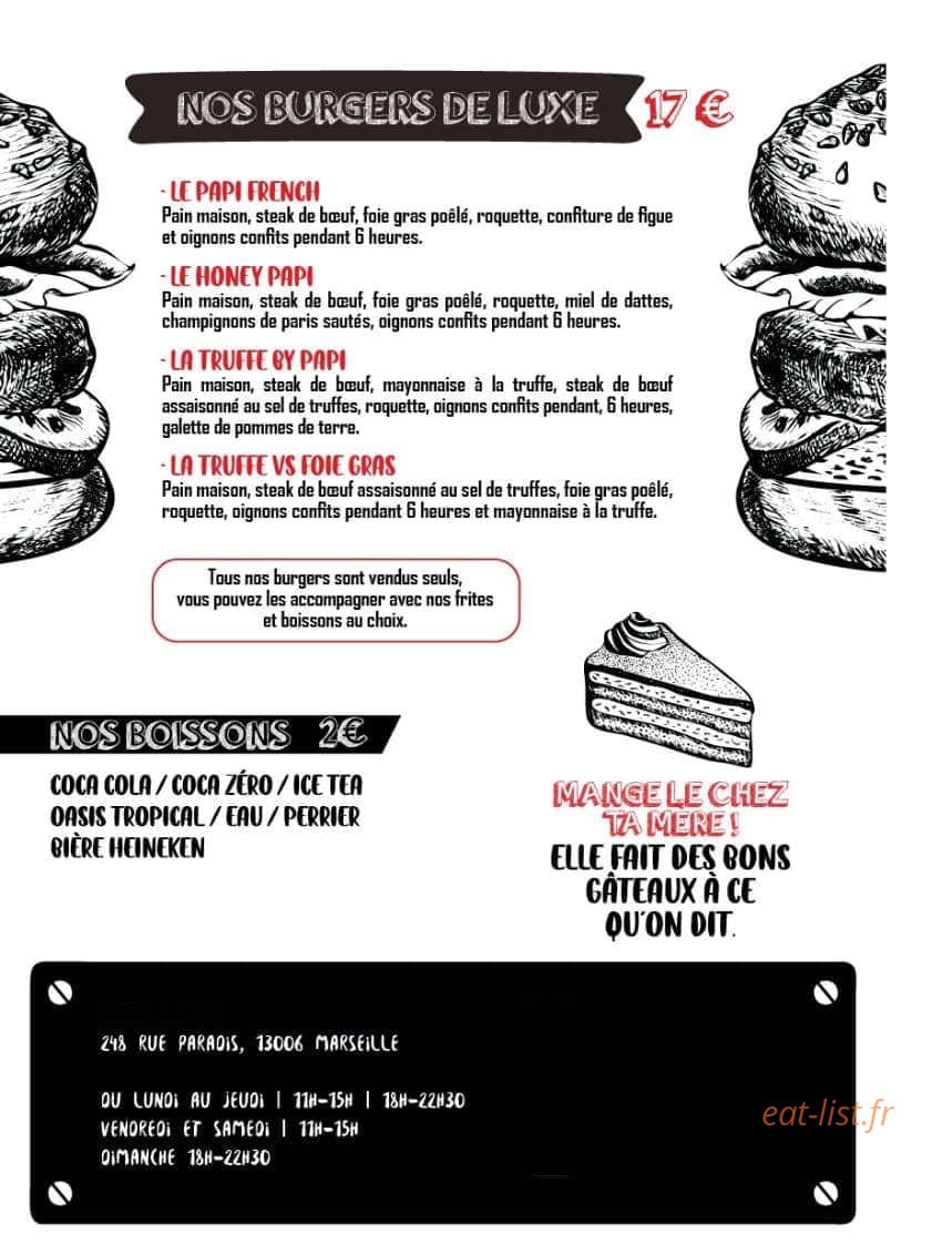 Burger Kfé — carte page 4