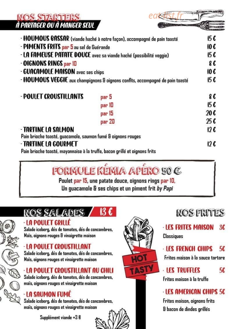 Burger Kfé — carte page 3