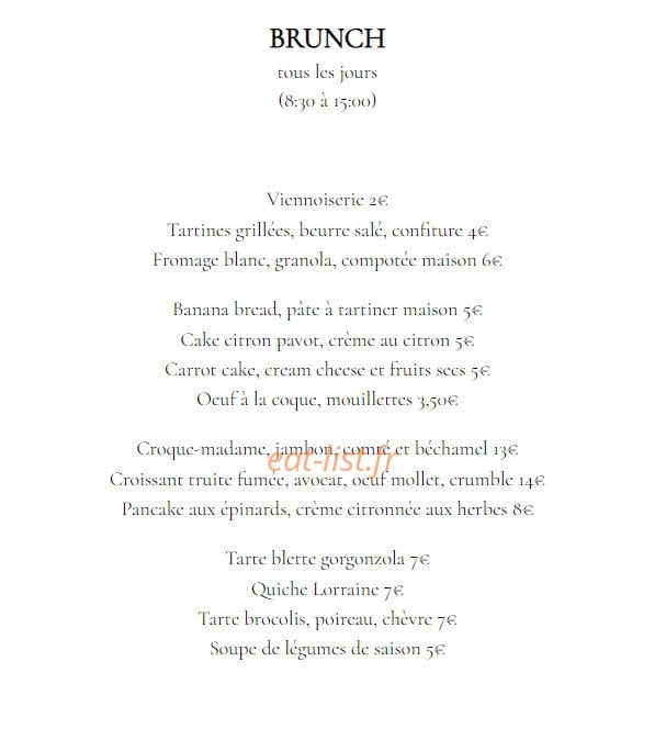 Café La Muse — carte page 1