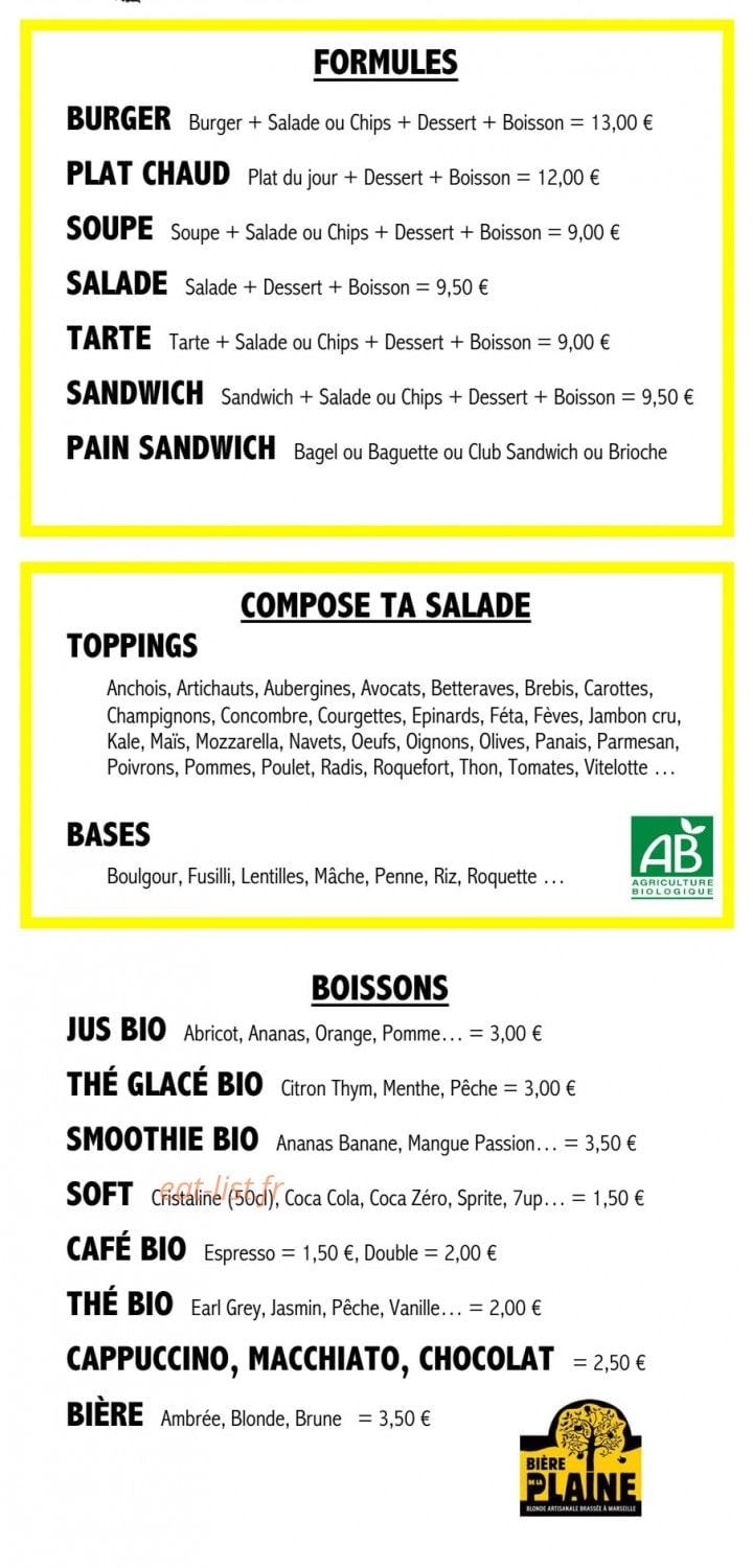 Chez Diego — carte page 1