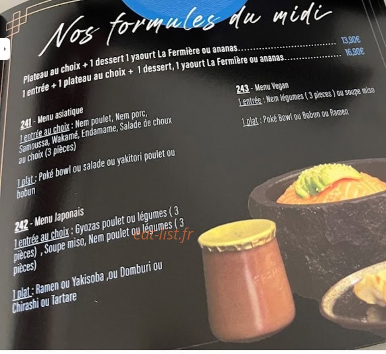 Chez Lin — carte page 1