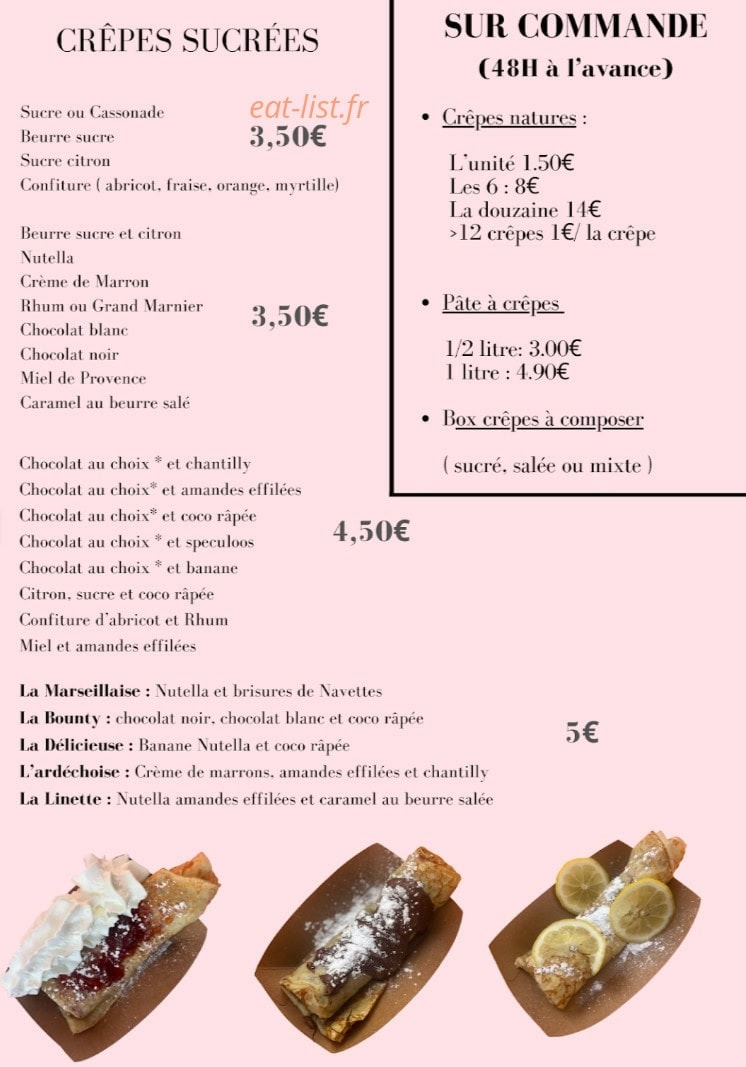 Chez Linette — carte page 2