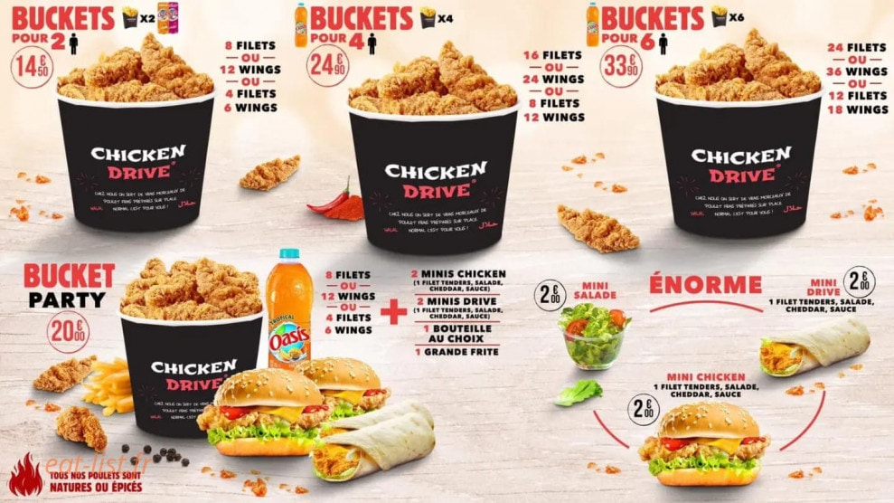 Chicken Drive — carte page 2