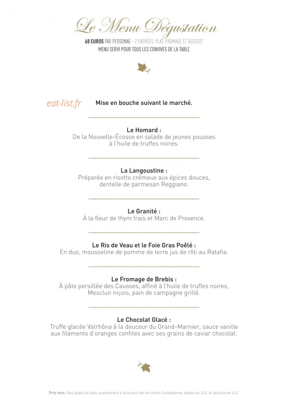 Fleur de Sel — carte page 4