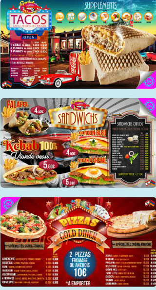 Gold Diner — carte page 4