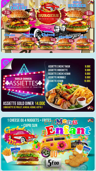 Gold Diner — carte page 3