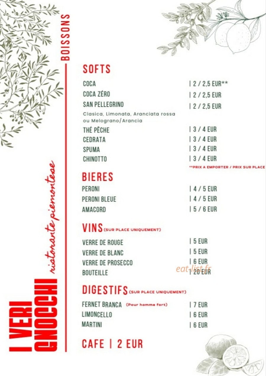 I Veri Gnocchi — carte page 3