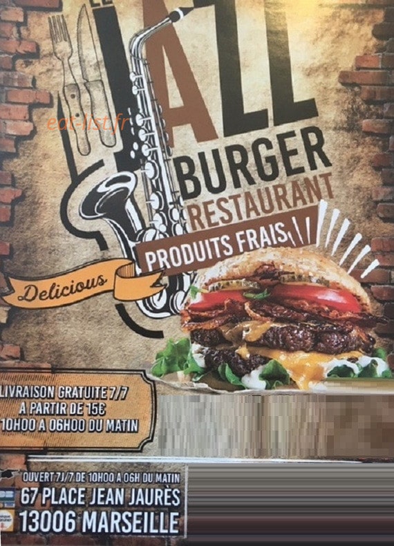 Jazz burger — carte page 1