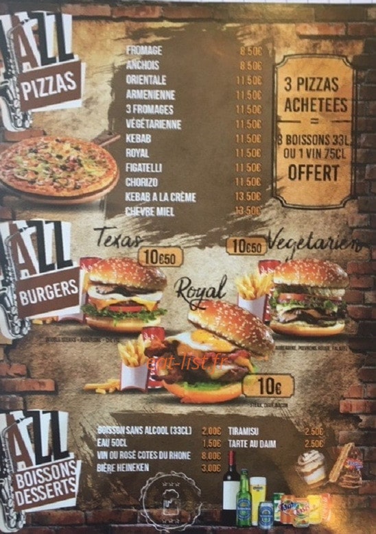 Jazz burger — carte page 4