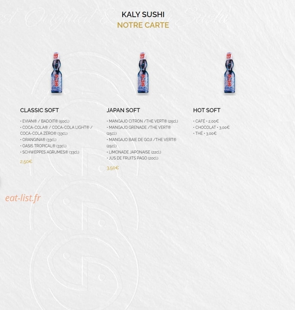 Kaly Sushi — carte page 17