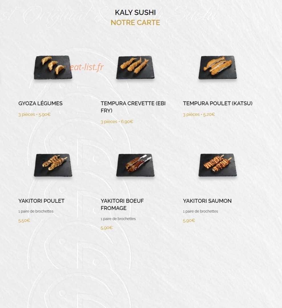 Kaly Sushi — carte page 7