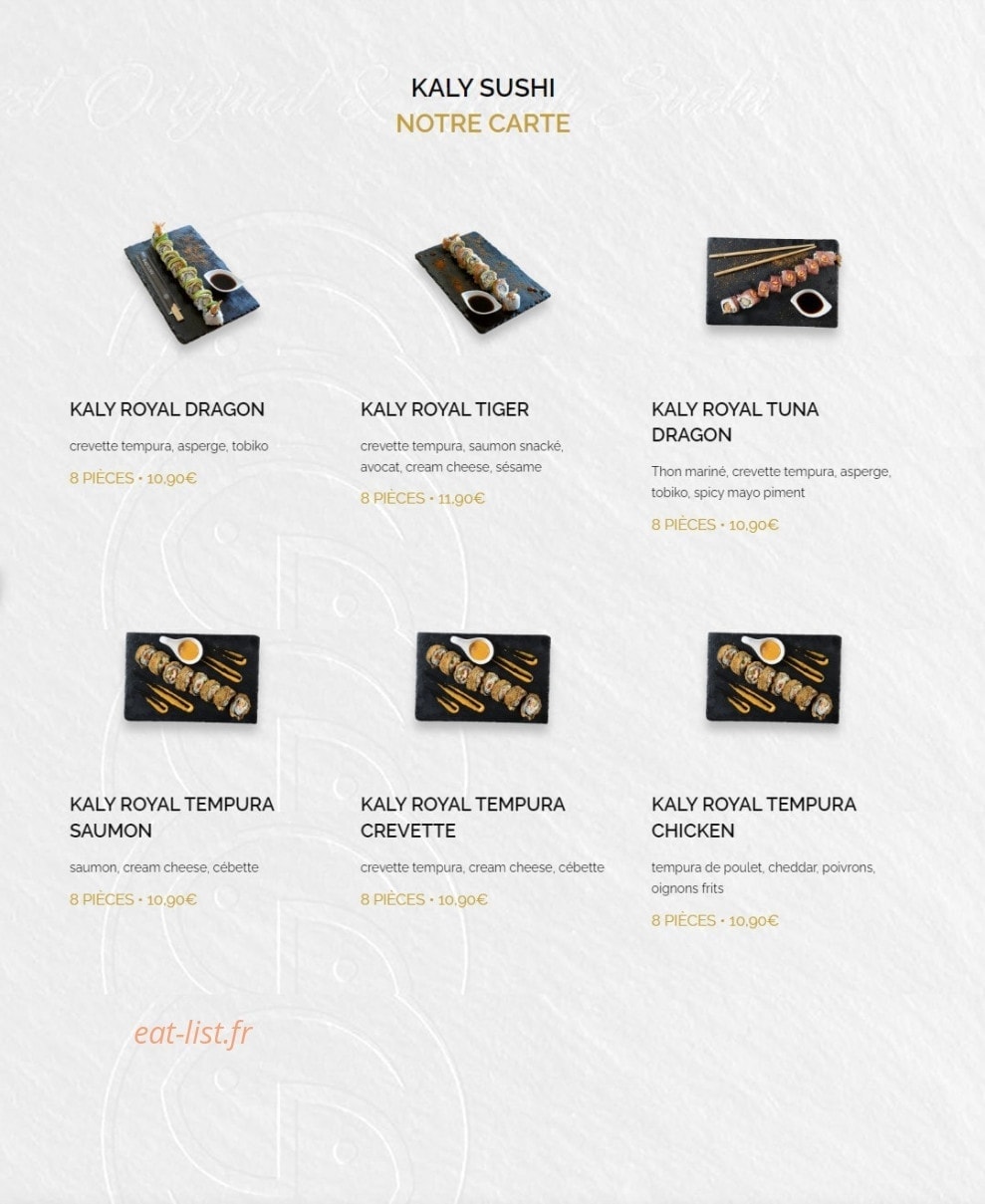 Kaly Sushi — carte page 15