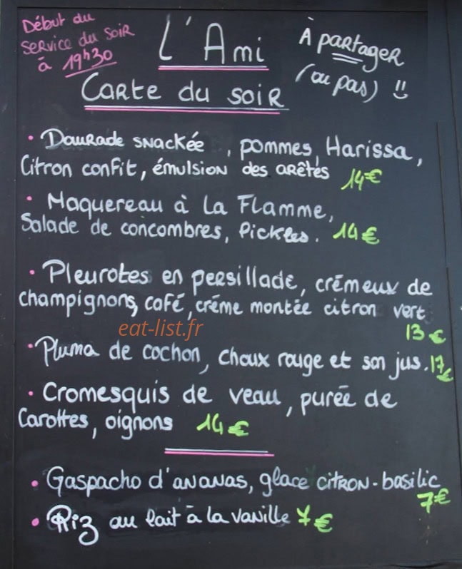 L'Ami — carte page 2